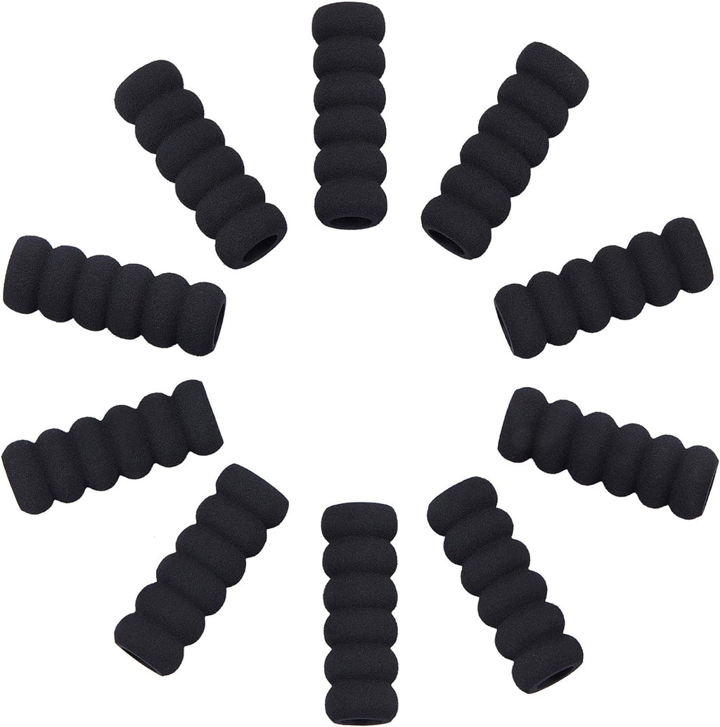 60PCS Foam Pencil Holder Grips Black Pen Grippers Pencil Cushion Pen Holder Sponge Grips Painting Drawing for Adults Arthritis Writing Relieving Fingers Fatigue