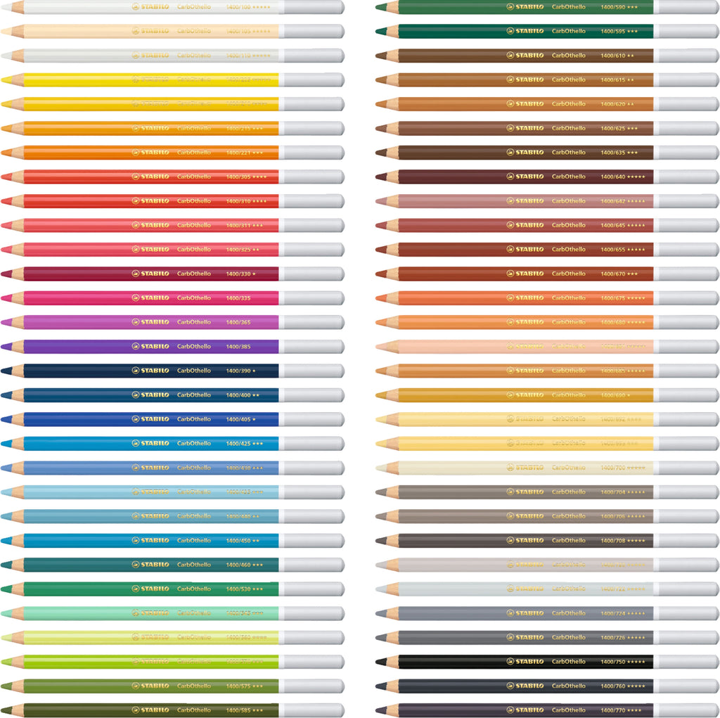 STABILO CarbOthello Pastel Pencil Set, 60-Color, in Wood Box