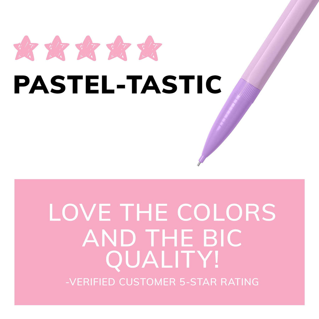 BIC Mechanical Pencil Xtra Life, Pastel Colors, 40 Count