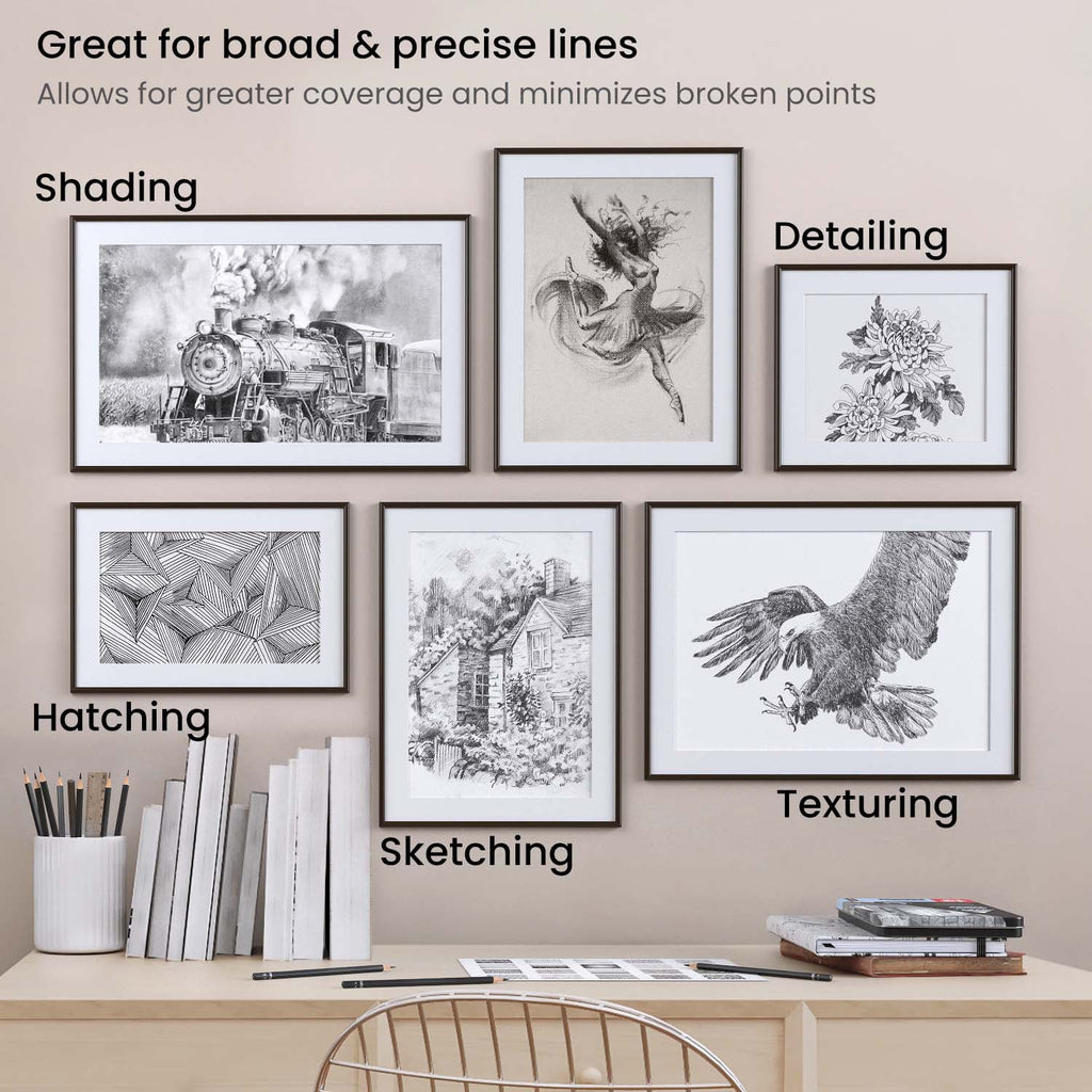 Arteza Professional Graphite Drawing Pencils - 12 Pack