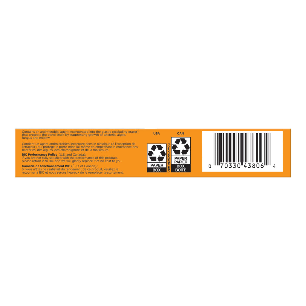 BIC PrevaGuard Media Clic #2 Mechanical Pencil, Black, 12-Count