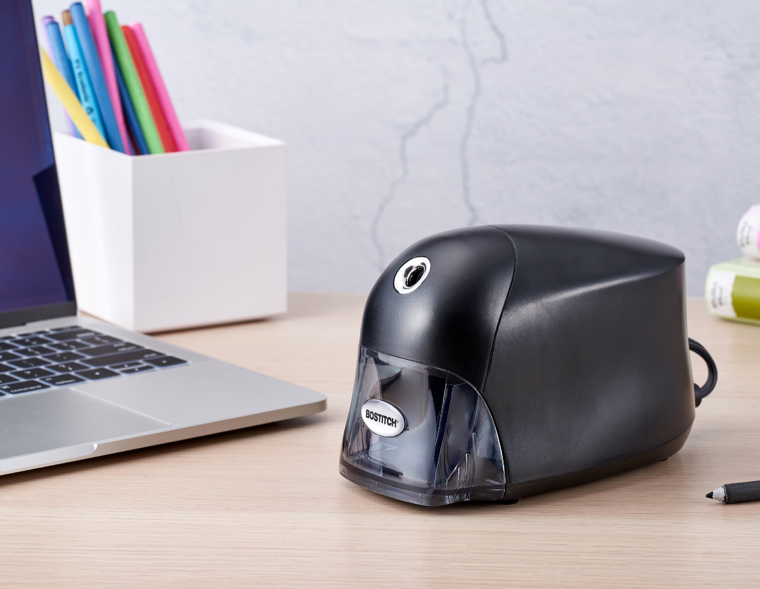 Bostitch QuietSharp Executive™ Electrical Plug-in Pencil Sharpener Includes Easy Clean Tray and Cord