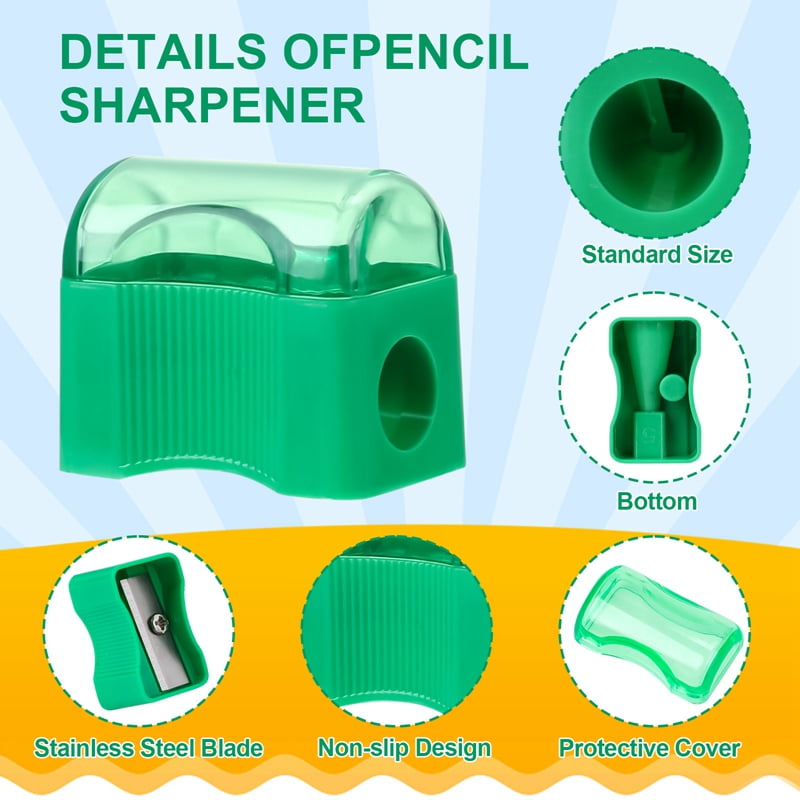 AOWOO 72Pack Pencil Sharpeners in Bulk, Colorful Pocket Sized Mini Handheld Pencil Sharpener for Students, Perfect for Party Favors, Goodie Bags, Classroom Prizes and School Supplies