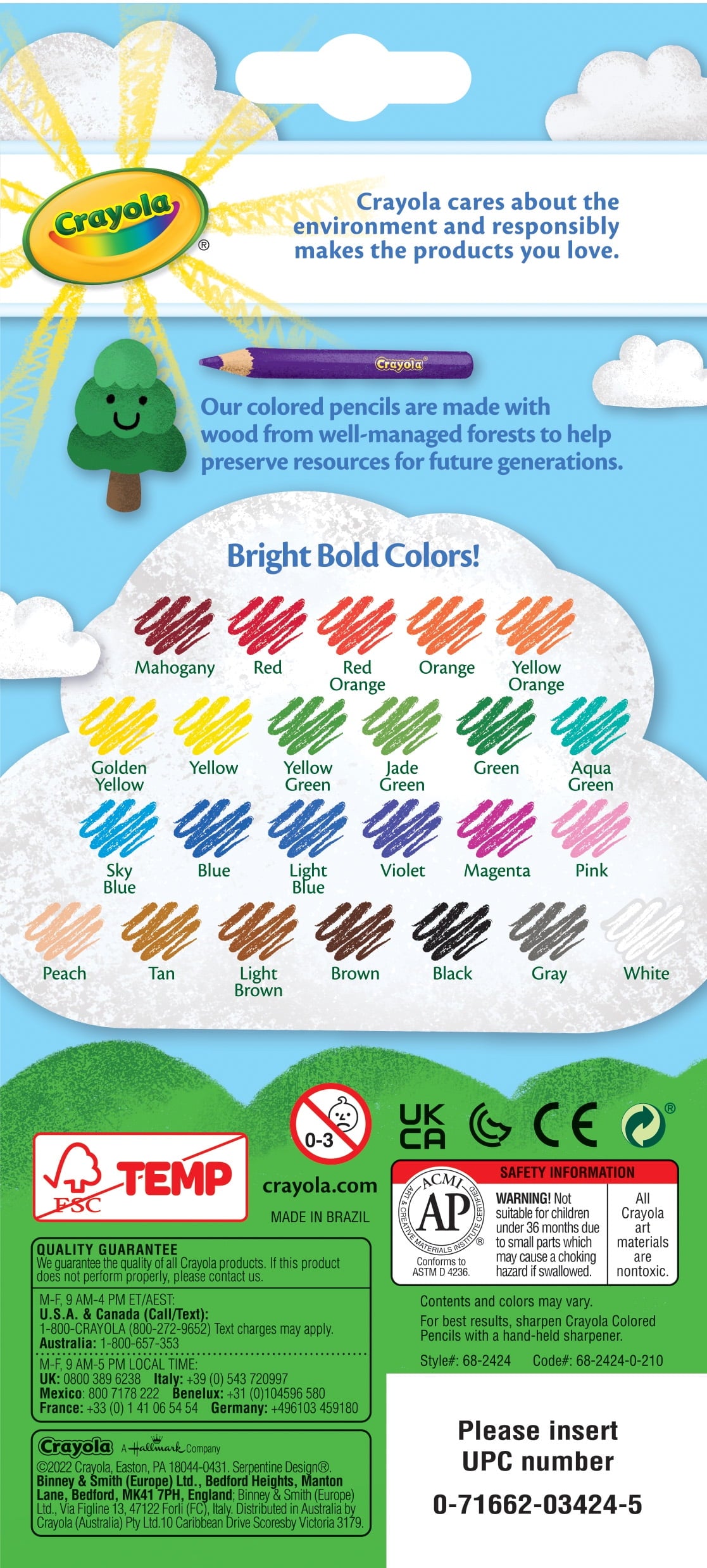 (3 pack) Crayola Erasable Colored Pencils, 24 Ct, School Supplies for Kids and Teachers, Classroom Supplies, Gift