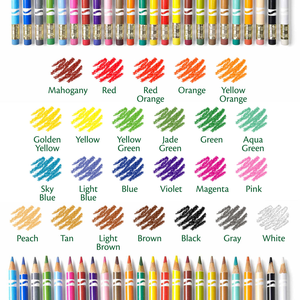 (3 pack) Crayola Erasable Colored Pencils, 24 Ct, School Supplies for Kids and Teachers, Classroom Supplies, Gift